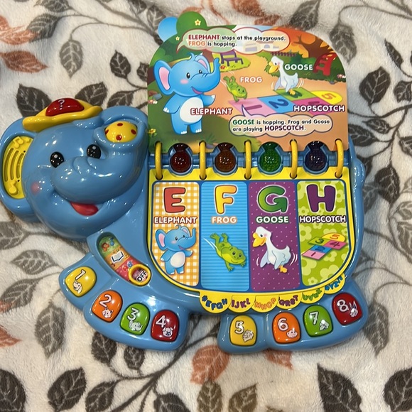 VTech Touch and Teach Elephant Book, Blue - Picture 3 of 6